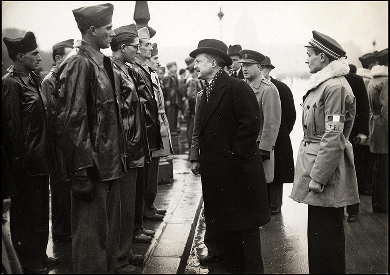 Duff Cooper, the British ambassador to France, meets a group of French resistance fighters, November 1944 © Léonard de Selva/Bridgeman Images