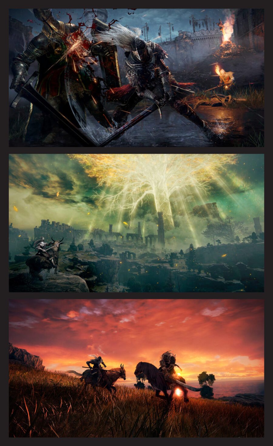 Stills from Elden Ring. Courtesy FromSoftware/Bandai Namco Entertainment/IGBD