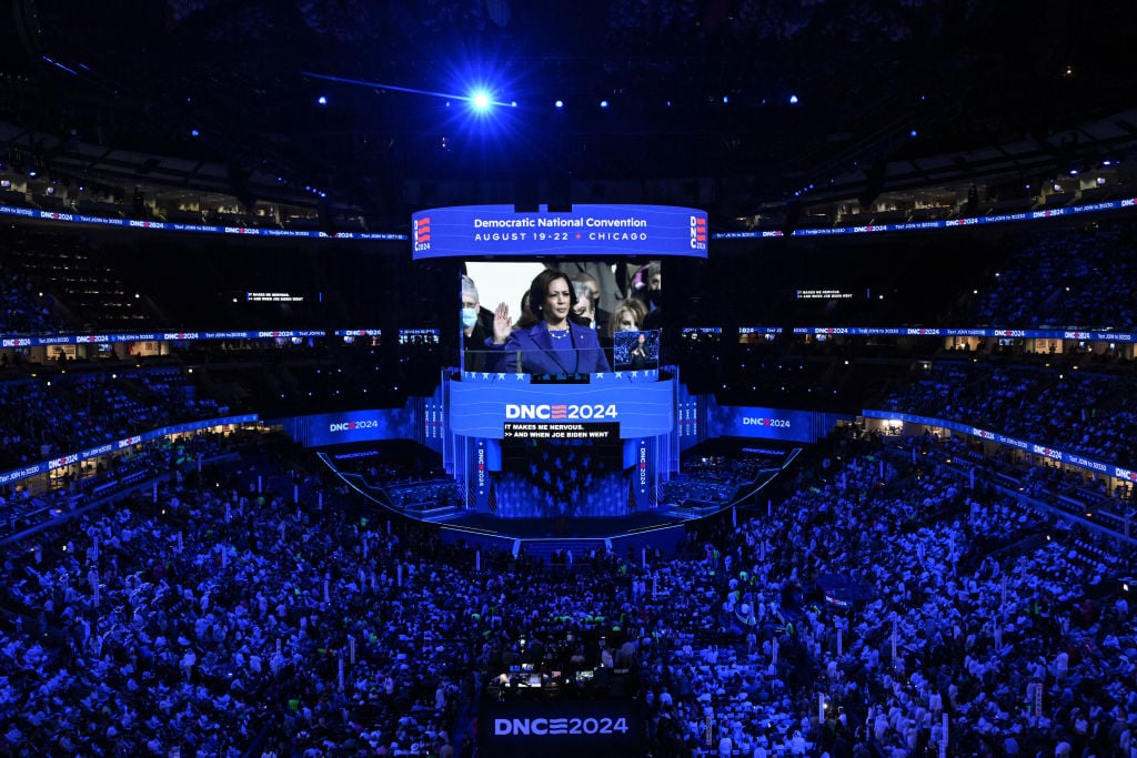 Democratic National Convention, Chicago, August 22, 2024 © Mandel Ngan/AFP/Getty